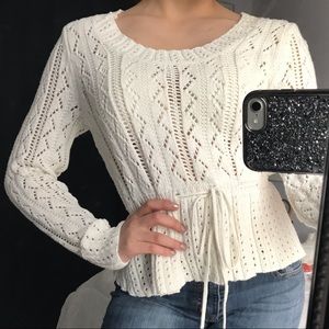 ELLE White Knitted Sweater